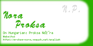 nora proksa business card